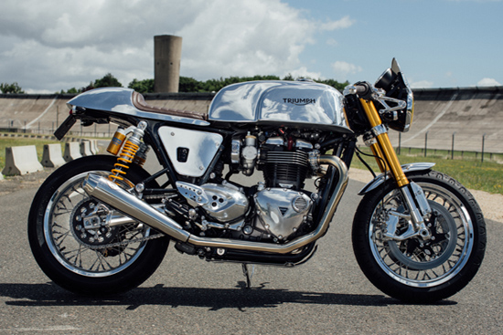 préparations Triumph Thruxton Project AMR Vittel - Manx